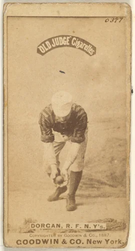 Michael Cornelius Dorgan, Right Field, New York, from the Old Judge series (N172) for Old Judge Cigarettes by Goodwin & Company, photograph, 1887