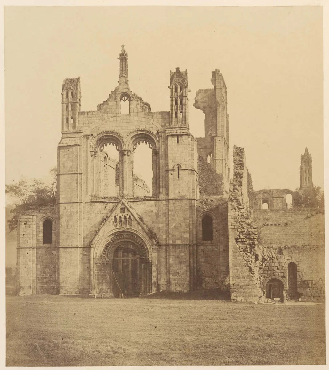 Kirkstall Abbey. From the West by Joseph Cundall, photograph, 1850-1859