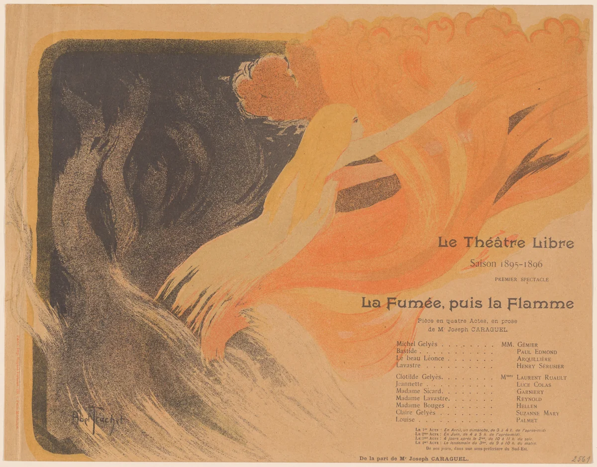 Théâtre Libre: La Fumée, puis la Flamme by Abel-Truchet, print, 1895