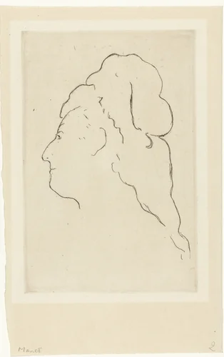 Portret van Eva Gonzalès by Edouard Manet, print, 1870