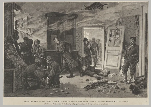 The Last Cartridges, from "L'Univers Illustré" by Louis Dumont, print, 1873