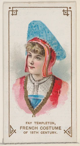 Fay Templeton in a French Costume of the 15th Century, from the set Actors and Actresses, First Series (N70) for Duke brand cigarettes by W. Duke, Sons & Co., print, 1888-1889