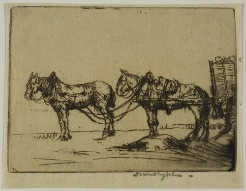 Two Horses by Donald Shaw MacLaughlan, print, 1906