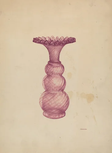 Stiegel Vase by G.A. Spangenberg, index of american design, 1938