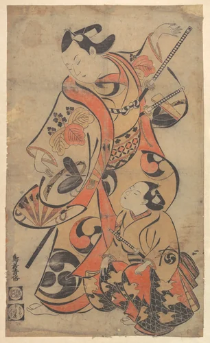 The Actor Yoshizawa Ayame as a Samurai by Torii Kiyomasu I, print, 1703-1723