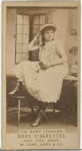 Card Number 546, Ruby Leonard, from the Actors and Actresses series (N145-7) issued by Duke Sons & Co. to promote Duke Cigarettes by W. Duke, Sons & Co., photograph, 1880-1889