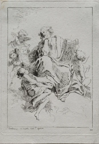 Saint Luke by Jean Honoré Fragonard, print, 1759-1769