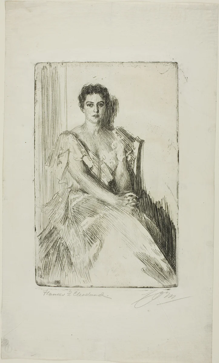 Mrs. Cleveland II by Anders Zorn, print, 1899