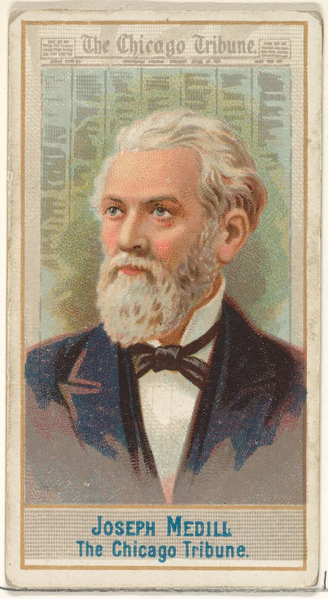 Joseph Medill, The Chicago Tribune, from the American Editors series (N1) for Allen & Ginter Cigarettes Brands by Allen & Ginter, print, 1887