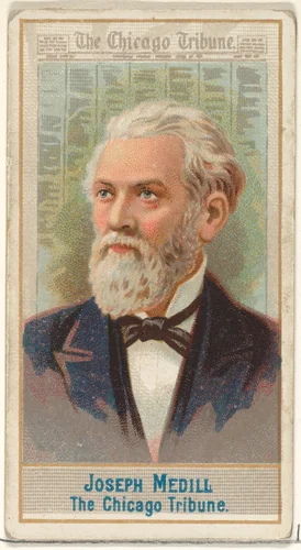 Joseph Medill, The Chicago Tribune, from the American Editors series (N1) for Allen & Ginter Cigarettes Brands by Allen & Ginter, print, 1887