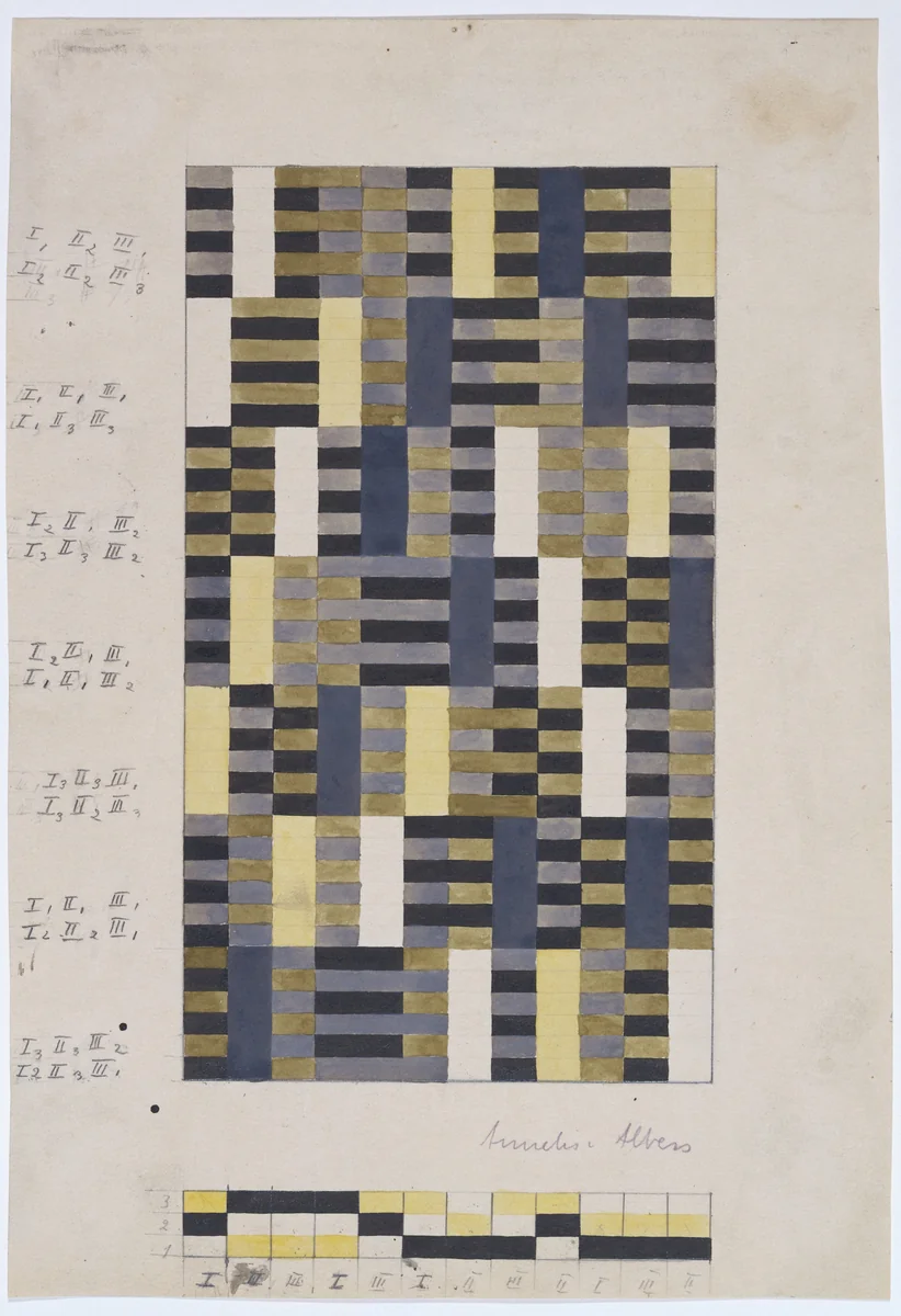 Design for Wall Hanging by Anni Albers, design, 1926