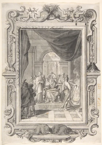A Scene of Judgment by Johann Melchior Füssli, drawing, 1730