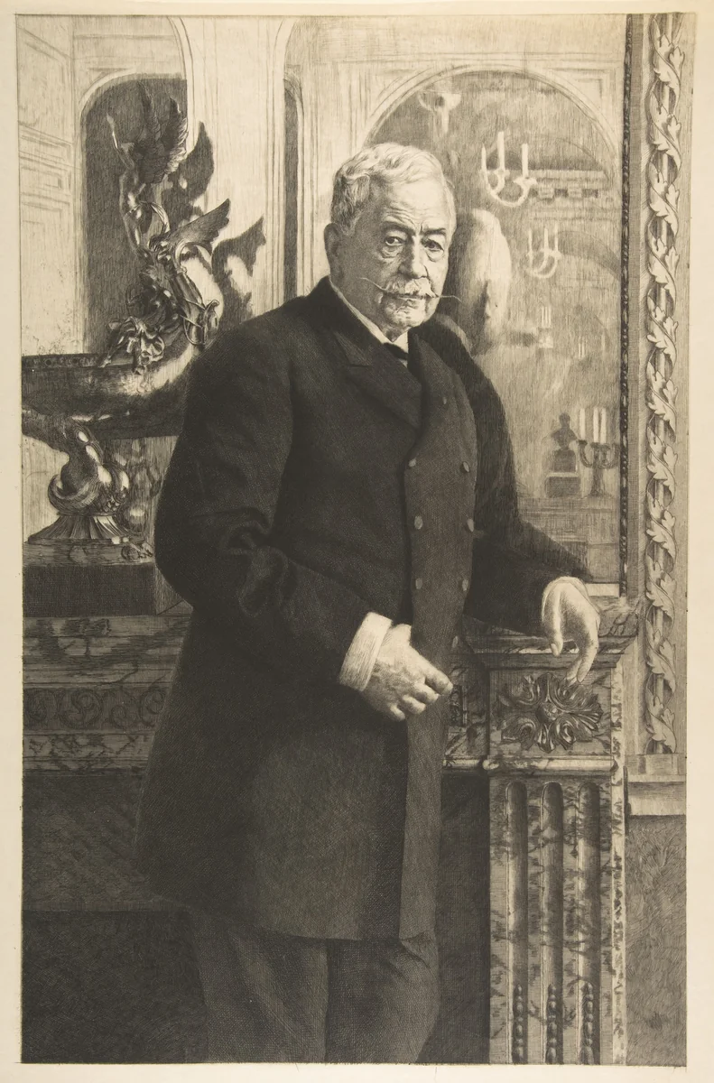Portrait of Ferdinand Lesseps by anonymous, print, 1850-1914