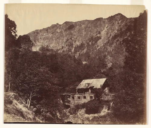 [View of a Broken Bridge at Nainital] by John Murray, photograph, 1850-1859