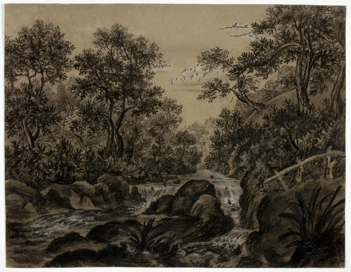 Valley of the Yealme by S. B. Woollcombe, drawing, 1800-1899