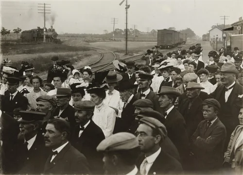 Crowd at L.S. Chandler Speech by Unidentified Photographer, photograph, 1908
