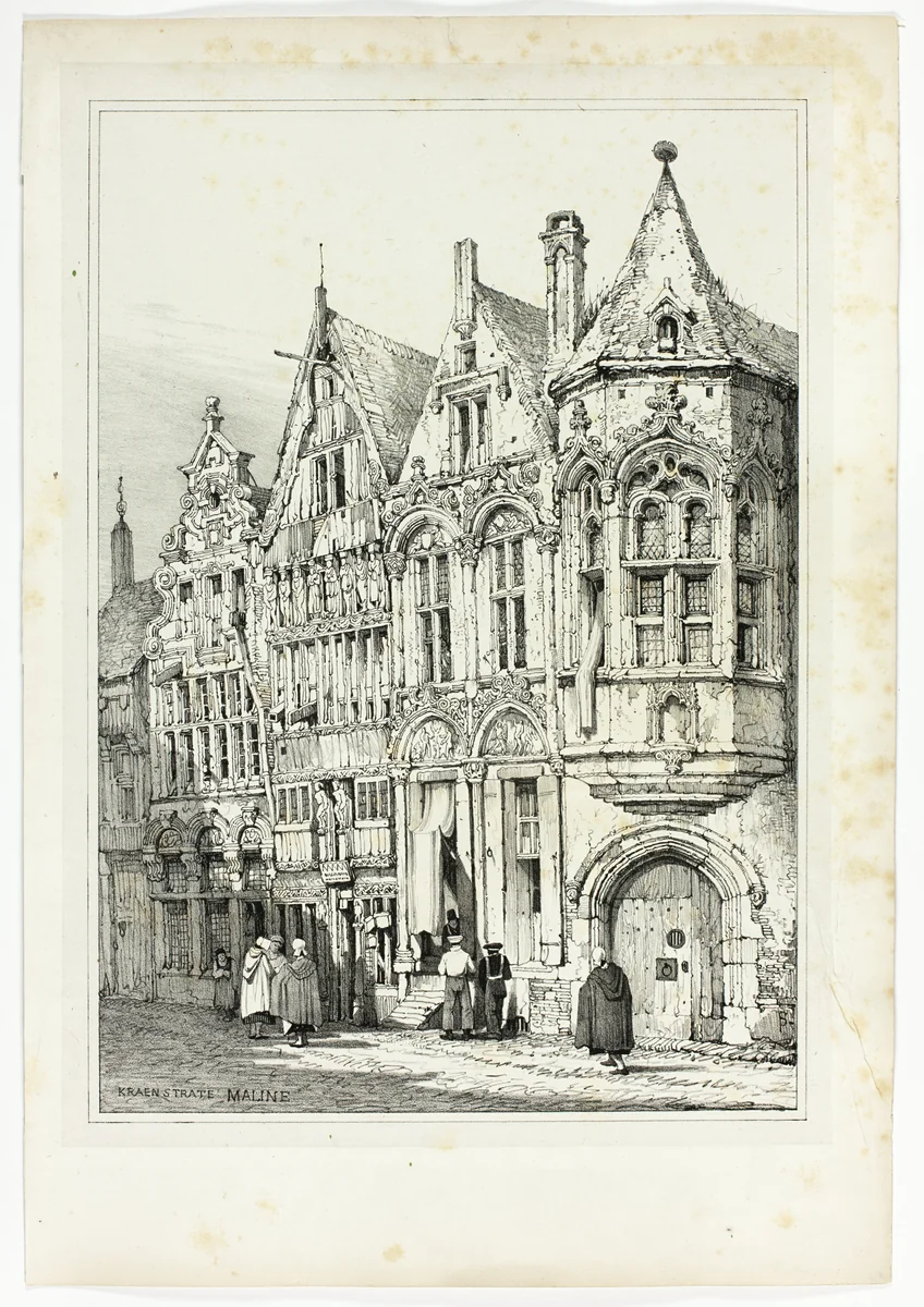 Kraenstrate Maline, from Facsimiles of Sketches made in Flanders and Germany by Samuel Prout, print, 1833