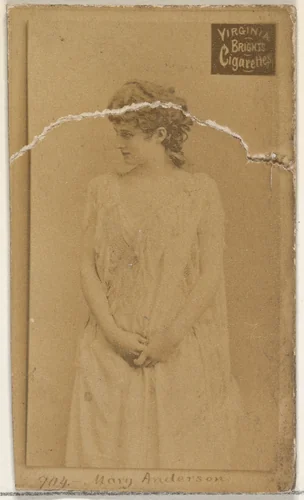 Card 904, Mary Anderson, from the Actors and Actresses series (N45, Type 2) for Virginia Brights Cigarettes by Allen & Ginter, photograph, 1885-1891