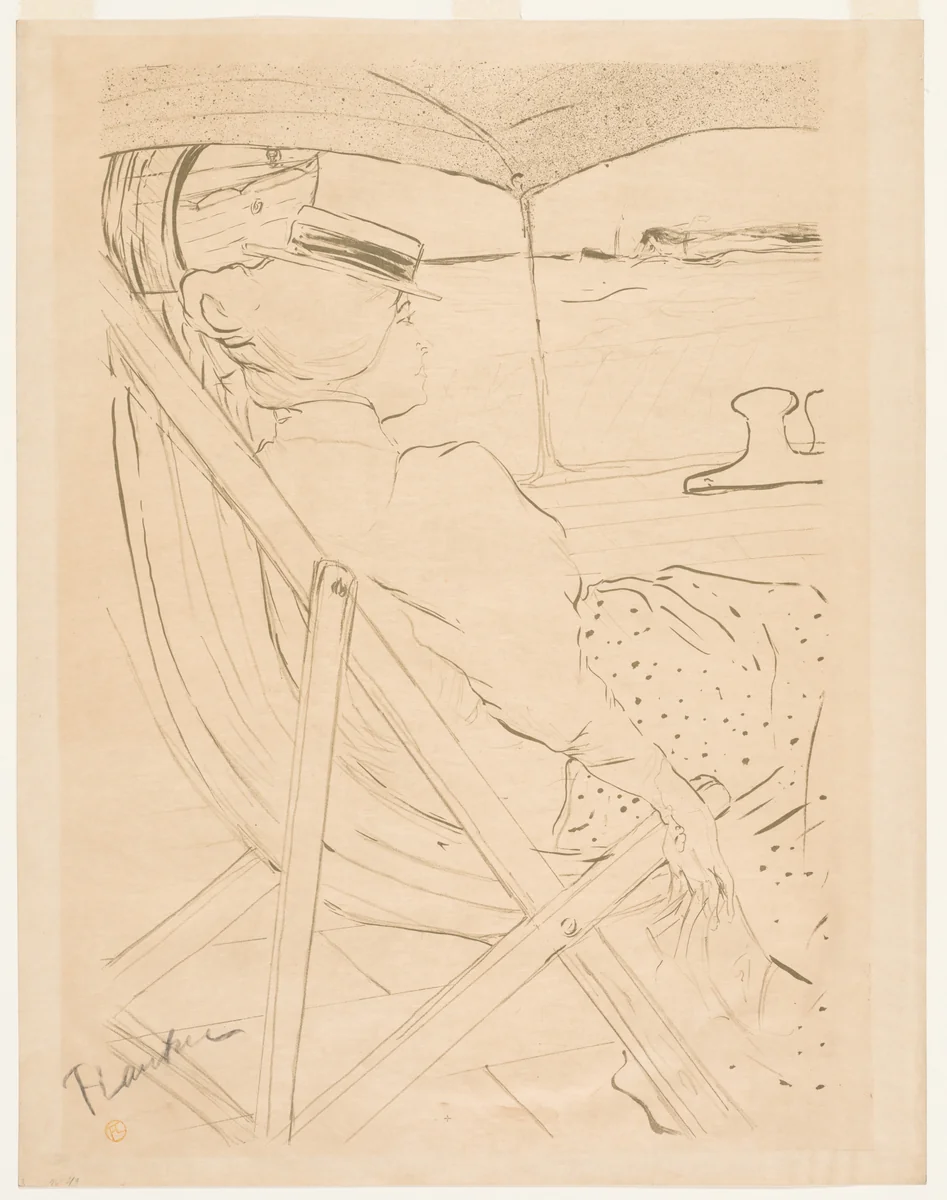 La Passagère du 54 by Henri de Toulouse-Lautrec, print, 1896