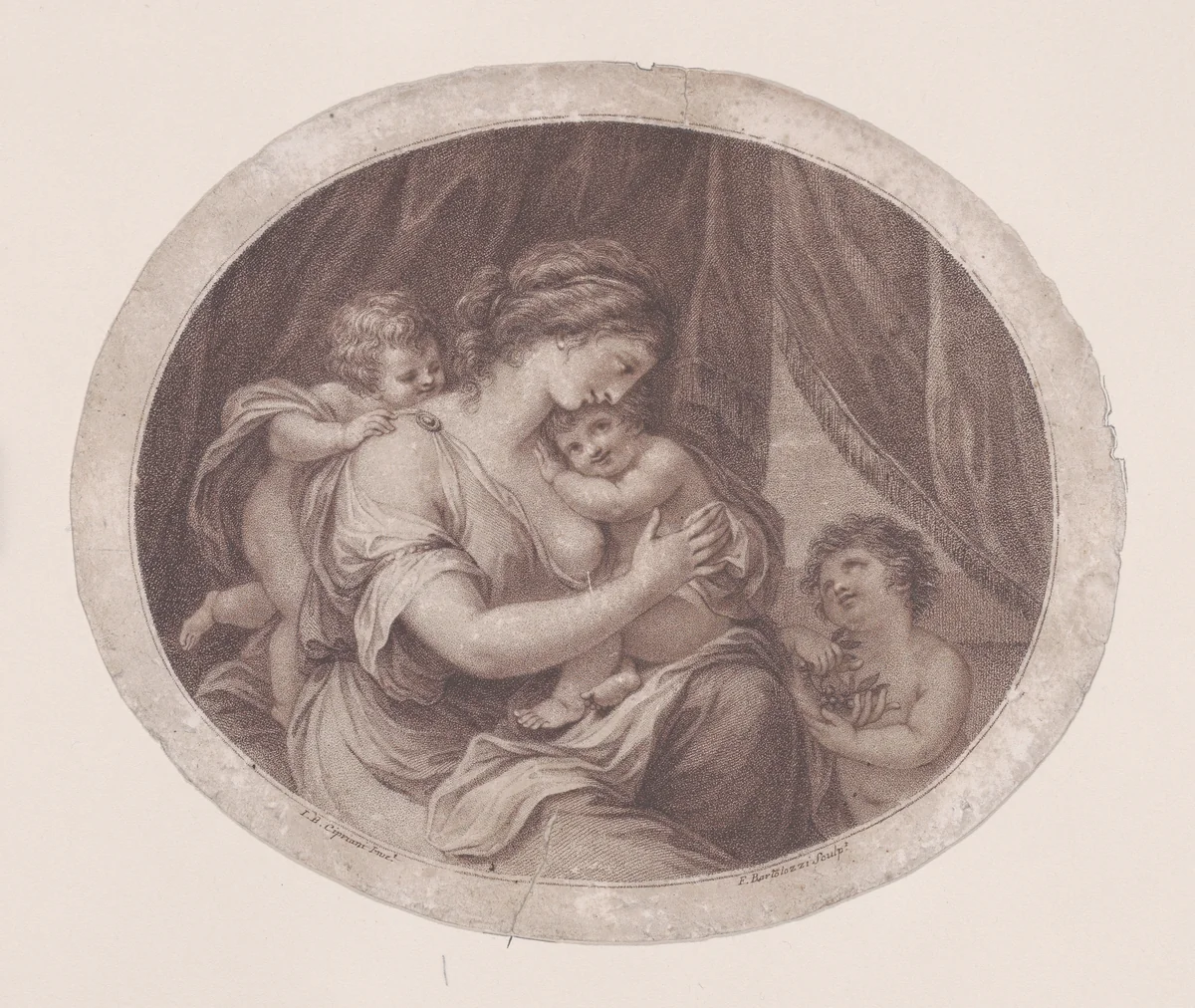 Maternal Love by Francesco Bartolozzi, print, 1784