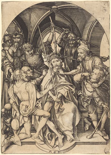 Christ Crowned with Thorns by Martin Schongauer, print, 1480
