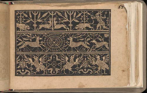 Schön newes Modelbuch (Page 54r) by Sigismundus Latomus, book, 1608