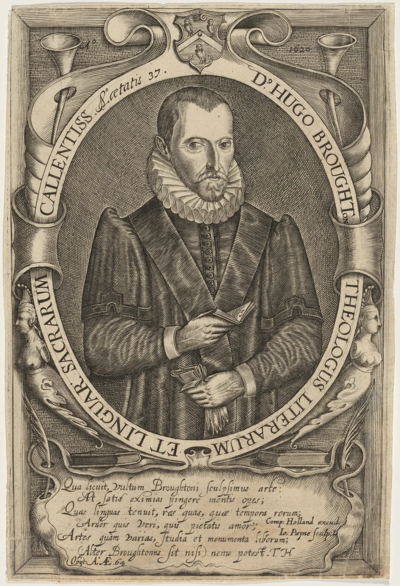 Hugh Broughton by John Payne, print, 1620