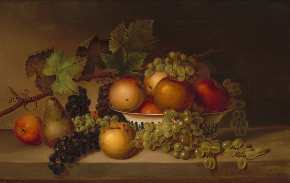 Fruit by Harriet Cany Peale, painting, 1860