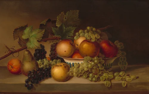 Fruit by Harriet Cany Peale, painting, 1860