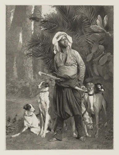 Master of the Hounds by Jean-Léon Gérôme, print, 1878