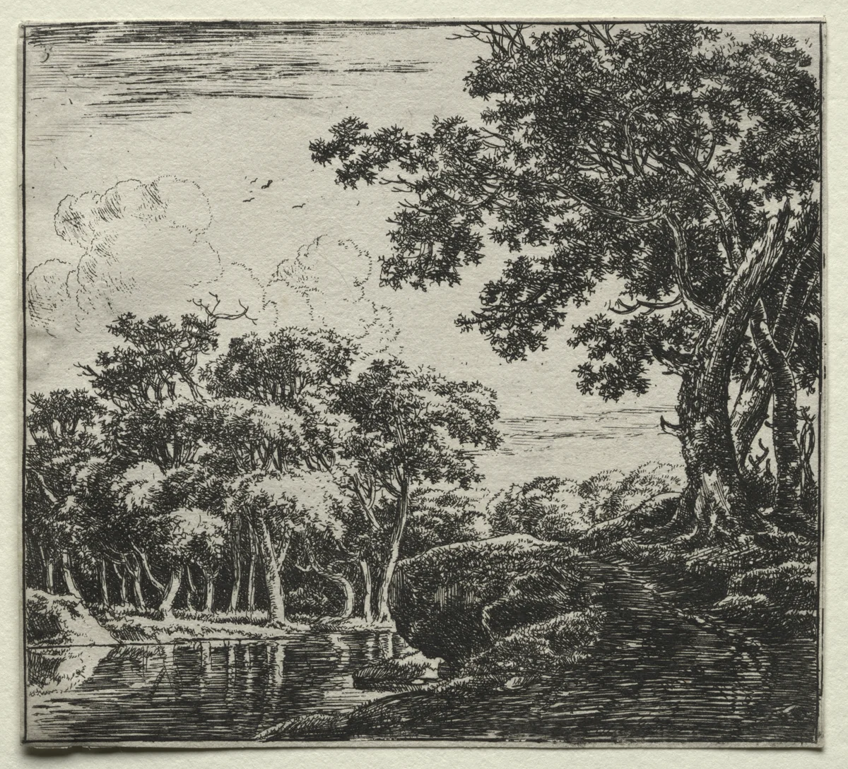 The Three Large Trees by Herman Naiwincx, print, 1640-1651