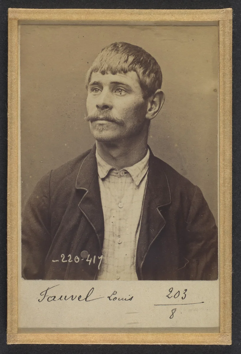 Fauvel. Louis. 27 ans, né le 14/4/67 à Écouché (Orne). Tourneur. Anarchiste. 2/7/94. by Alphonse Bertillon, photograph, 1894
