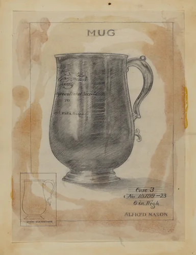 Silver Mug by Alfred Nason, index of american design, 1935-1942