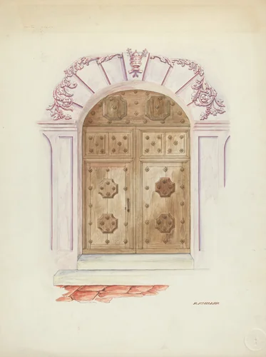 Doorway and Wall Painting by Randolph F. Miller, index of american design, 1937