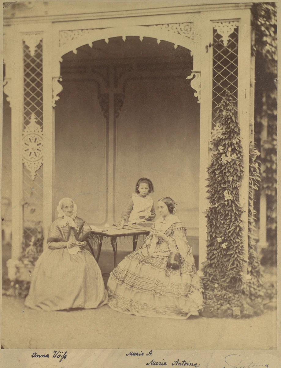 Anna Wöss, Marie and Marie Antoine by Franz Antoine, photograph, 1850-1869