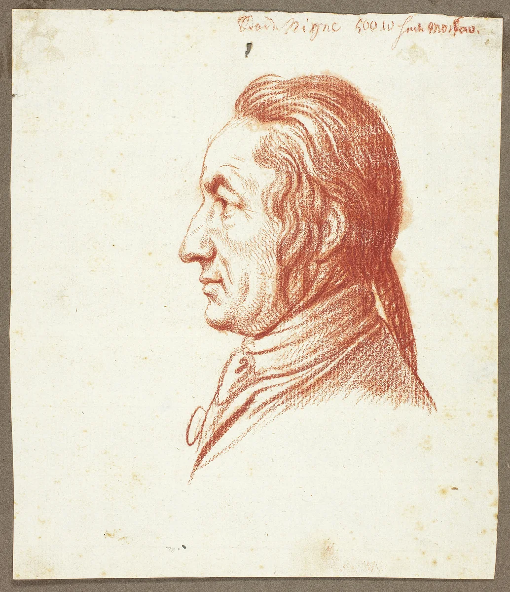 Portrait Head of a Man in Profile by Daniel Nikolaus Chodowiecki, drawing, 1746-1801