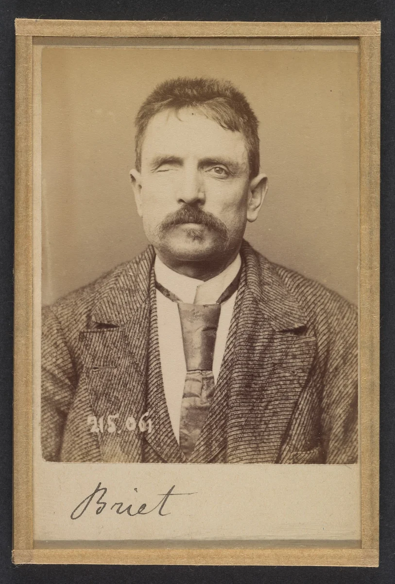 Briet. Albert, Louis. 44 ans, né à Lyon (Rhône). Boulanger. Anarchiste. 4/3/94. by Alphonse Bertillon, photograph, 1894
