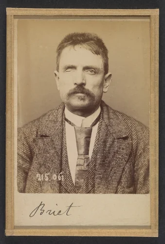 Briet. Albert, Louis. 44 ans, né à Lyon (Rhône). Boulanger. Anarchiste. 4/3/94. by Alphonse Bertillon, photograph, 1894