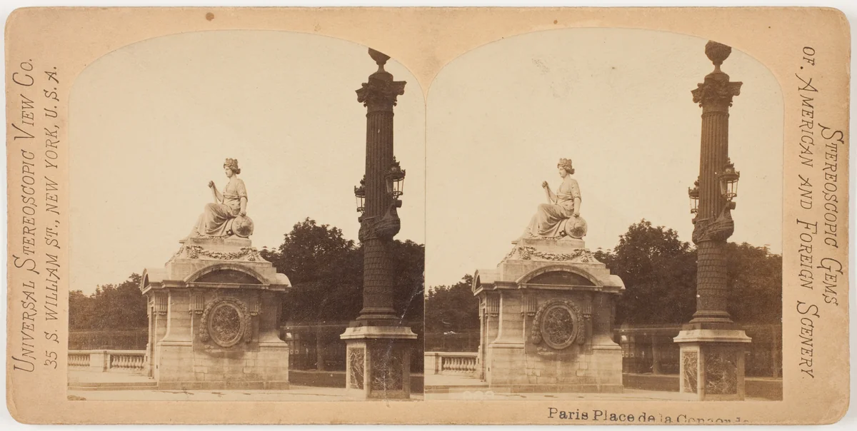 Place de la Concorde, Paris by Artist Unknown, photograph, 1860-1869