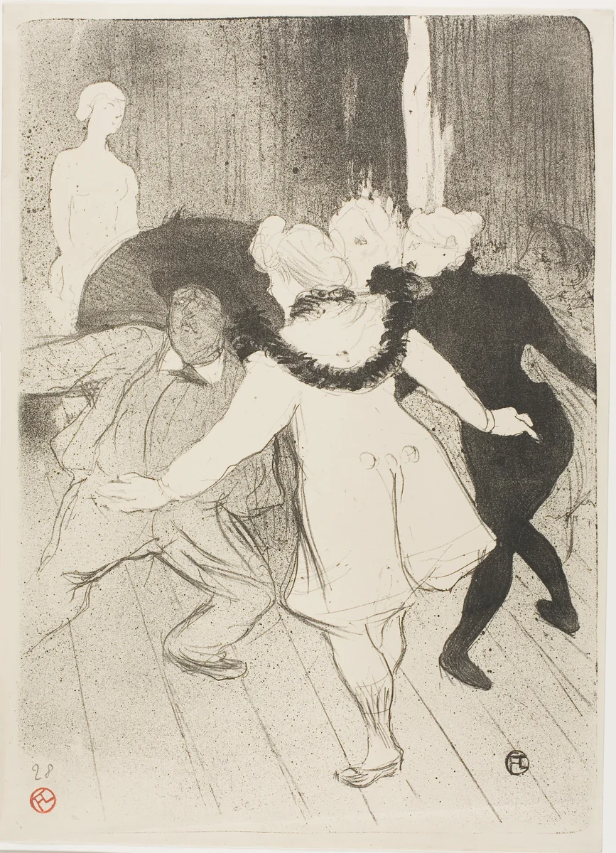 At the Folies-Bergère: The Modesty of Monsieur Prudhomme by Henri de Toulouse-Lautrec, print, 1893