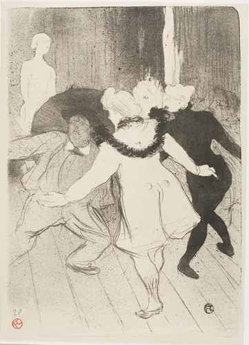 At the Folies-Bergère: The Modesty of Monsieur Prudhomme by Henri de Toulouse-Lautrec, print, 1893