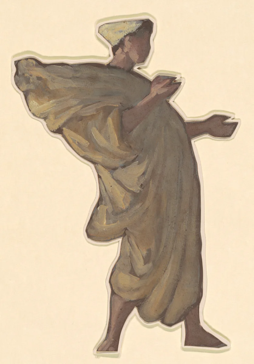 Study for "Greek Girls Bathing" by Elihu Vedder, drawing, 1867-1877