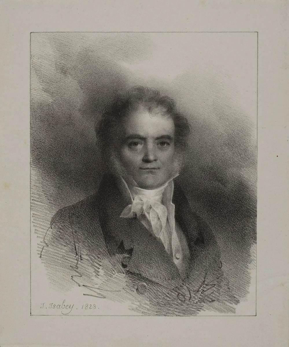 M. Villeau by Jean Baptiste Isabey, print, 1823