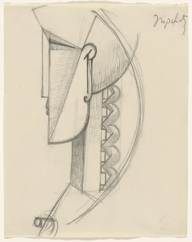 Girl with Braided Hair by Jacques Lipchitz, drawing, 1914