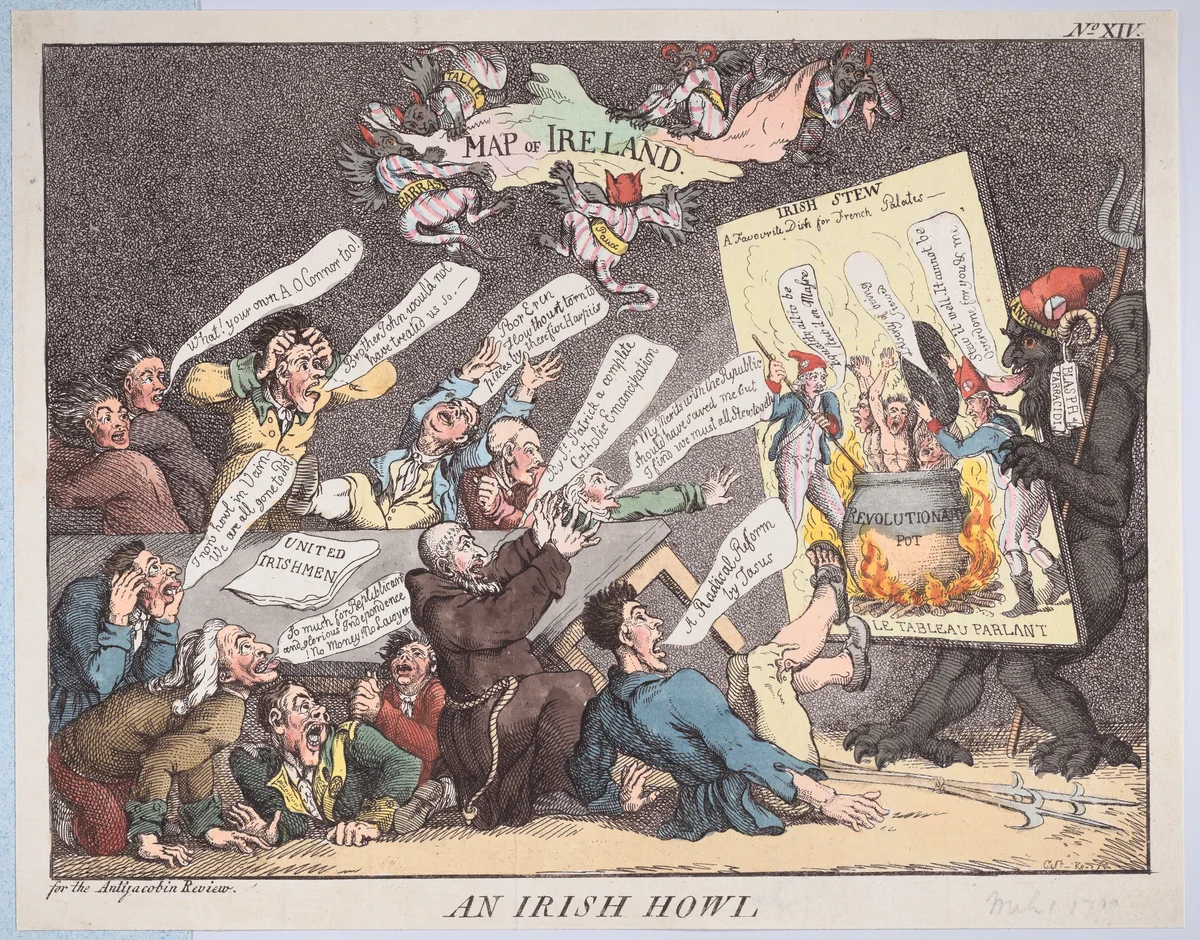 An Irish Howl by Thomas Rowlandson, print, 1799