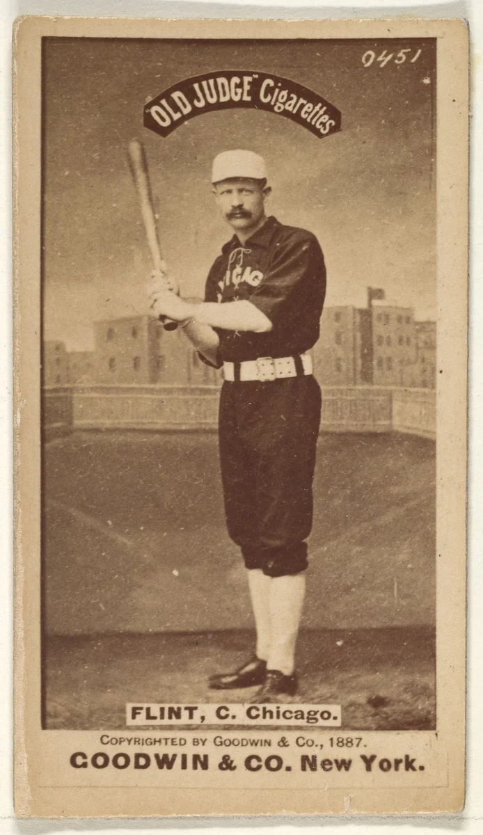 Frank Sylvester "Silver" Flint, Catcher, Chicago, from the Old Judge series (N172) for Old Judge Cigarettes by Goodwin & Company, photograph, 1887