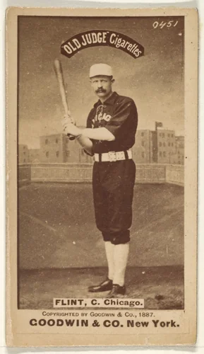 Frank Sylvester "Silver" Flint, Catcher, Chicago, from the Old Judge series (N172) for Old Judge Cigarettes by Goodwin & Company, photograph, 1887