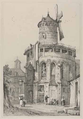 Facsimiles of Sketches Made in Flanders and Germany: On the Walls, Cologne by Samuel Prout, print, 1833