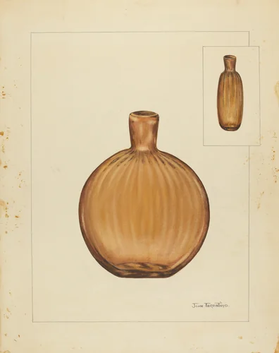 Flask by John Tarantino, index of american design, 1935-1942