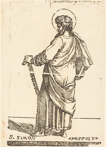 Saint Simon by Jacques Stella, print, 1596-1657